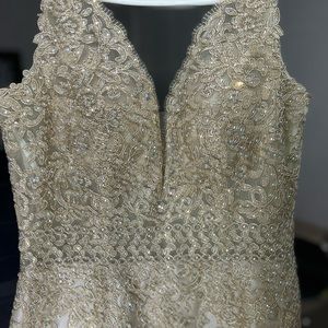 Gold/tan long formal dress